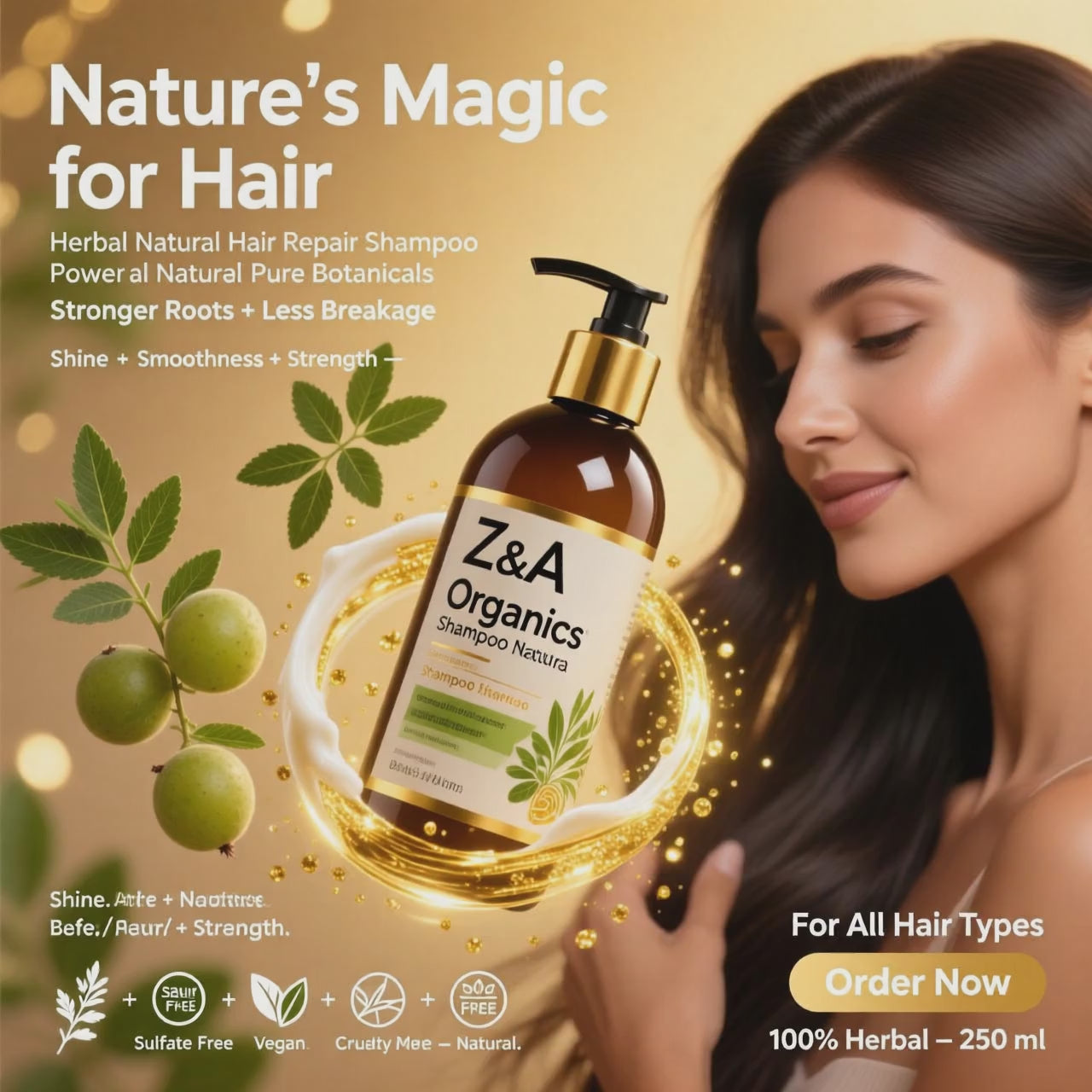 Natural herbal care products for hair and skin